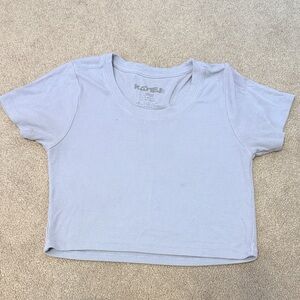 Katie J Light blue Cropped T-Shirt